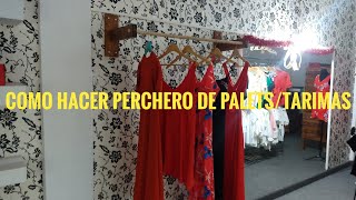 COMO HACER PERCHERO CON PALETS  TARIMAS [upl. by Emmerich684]