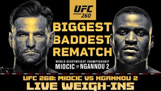 UFC 260 WeighIns Stipe Miocic vs Francis Ngannou [upl. by Winograd]