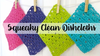 How To Crochet Sparkling Clean Dishcloths Four Different Sizes [upl. by Adev]