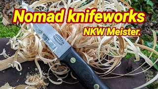 Nomad knifeworks NKW Meister knife  woodlore pro [upl. by Helm]