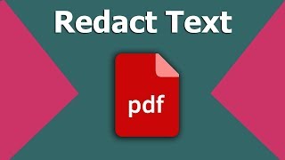 How to e Redact or Hide Text in PDF Document by using adobe acrobat pro [upl. by Rosenthal]