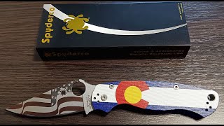 Spyderco ParaMilitary 2 SPY27 Colorado Flag [upl. by Hgielime]