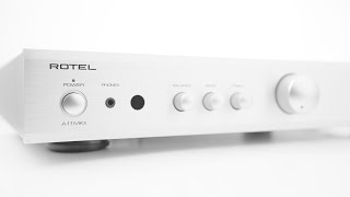 Rotel A11MKII stereo integrated amplifier  Crutchfield [upl. by Eillit]