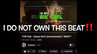 Goat  Same Girl  YTB Fatt  Same Girl  Instrumental  2legitJay [upl. by Eznyl498]