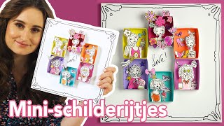 🖼️ Minischilderijtjes van luciferdoosjes 🔥  DIY  Jill [upl. by Glimp357]