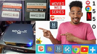 New MXQ Pro 4K 5G 4GB Ram 32GB Rom Android 12 Smart TV Box with Live TV Channels Movies Web Series [upl. by Reivilo225]