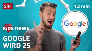 SRF Kids News 25 Jahre Google – Suchmaschine feiert Geburtstag  Kindervideos [upl. by Salohcim]