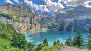 Oeschinen lake hiking views Kandersteg 🇨🇭 [upl. by Dawson]