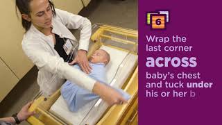 How to Swaddle a Baby Step by Step  UPMC MageeWomens Hospital [upl. by Anelaj249]