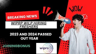 Wipro Hiring Degree Students through WILP Program 2024 wipro latestupdate wilp latestjobsstudy [upl. by Judie]