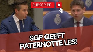 Stoffer SGP geeft Paternotte D66 FLINK LES [upl. by Constantine]