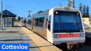 Trains at Cottesloe  Transperth [upl. by Allimak]