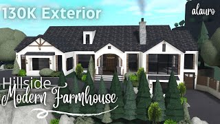 Hillside Modern Farmhouse  130K  Bloxburg Speed Build [upl. by Ailahk]