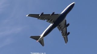 Boeing 747400 British Airways takeoff London Heathrow Airport [upl. by Severen976]