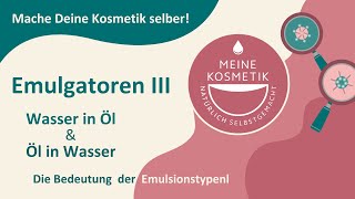 Öl in Wasser und Wasser in Öl  Die Emulsionstypen in der Kosmetik [upl. by Mali]