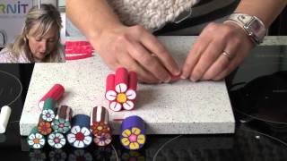 Polymer Clay Tutorials  How to make a flower cane [upl. by Dollar]