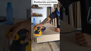 Realizando escritorio minimalista muebles escritorio madera mdf hogar hazlotumismo viralvideo [upl. by Nedrud]