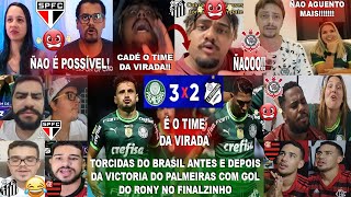 TORCIDAS DO BRASIL ANTES E DEPOIS DO PALMEIRAS 3X2 INTER DE LIMEIRA COM GOLS DO VEIGA E RONY [upl. by Eiliab576]