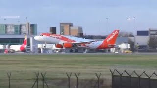 MANCHESTER AIRPORT ABORTED LANDING  GO AROUND in strong winds [upl. by Snehpets633]