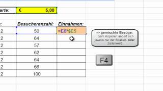 Excel für Einsteiger Formeln kopieren Zellbezüge eine Liste als Tabelle formatieren [upl. by Sirraf]