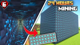 MINING DIAMONDS FOR 24 Hours In a Straight Line In Minecraft Hardcore [upl. by Vladi]