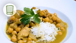 HühnchenCurry mit Kichererbsen und Mango chefkoch [upl. by Nithsa269]