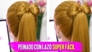 🎀 PEINADOS CON LAZO PASO A PASO  Peinado con lazo para niñas  Peinados con moño [upl. by Kerin]