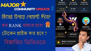 Major Community Update। কিসের উপারে পেমেন্ট দিবে। টোকেন প্রাইজ কত হবে। major listing date [upl. by Macegan]