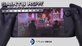 Saints Row The Third Remastered  Steam Deck Gameplay  Steam OS [upl. by Schilit835]