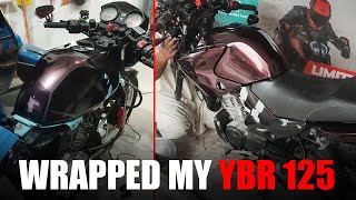 Wrapped My Yamaha YBR 125  Unique Wrap 2024 [upl. by Ogirdor900]