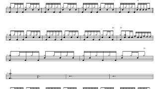 RadioheadSubterranean Homesick Alien  Drum Sheet Music [upl. by Saduj]