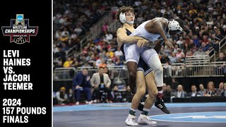 Levi Haines vs Jacori Teemer 2024 NCAA wrestling championship 157 pounds [upl. by Eednarb]