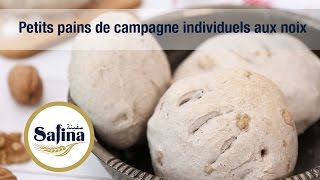 Safina recette  « Petits pains de campagne individuels aux noix » [upl. by Karlise47]