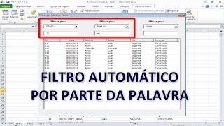 Filtro Automático por PARTE do TEXTO em Listview Excel VBA [upl. by Ellan]