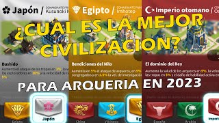 LA GUIA MAS COMPLETA DE COMO ELEGIR CIVILIZACION DE ARQUERIA EN 2023  RISE OF KINGDOMS  ESPAÑOL [upl. by Amerigo780]