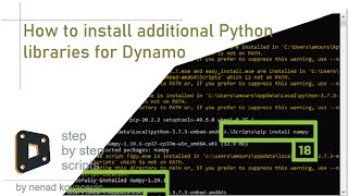 How to install additional Python libraries for Dynamo [upl. by Florella635]