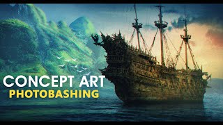 Guide to Photobashing  Concept Art Tutorial For Beginners  Photoshop Digital Painting Techniques [upl. by Stronski]