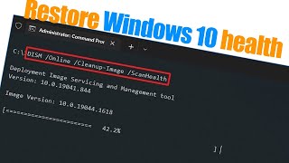 How to use DISM command tool to repair Windows 10 image  Without Reinstalling Windows 1011 [upl. by Hanway339]