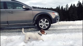 Volvo XC70 vs JRT  AWD on snow 😃 [upl. by Nessah]