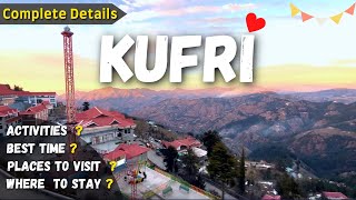 Kufri Tour Plan  Kufri Shimla  Kufri Adventure Park  Himalayan Nature Park  Kufri Vlog kufri [upl. by Ellener166]