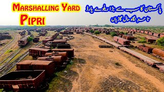 Marshalling Yard Pipri  Pakistans Largest Railway Yard Visit [upl. by Hamnet]