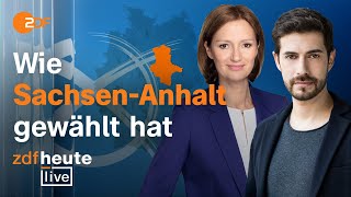 Wahl in SachsenAnhalt  ZDFheute live [upl. by Anivek]