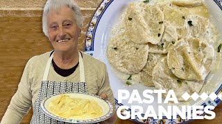 How to make corzetti pasta with a creamy pine nuts amp marjoram sauce  Pasta Grannies [upl. by Irakab761]