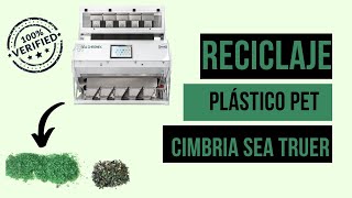 RECICLAJE DE PLÁSTICO PET EN PERÚ POR CLASIFICADOR ÓPTICO POR COLOR CIMBRIA SEA TRUER [upl. by Elyrad]