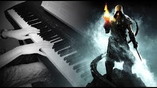 SKYRIM  The Streets Of Whiterun Piano Solo [upl. by Martyn]