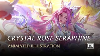 Crystal Rose Seraphine Animated Illustration Login Screen  Fanart  League of Legends [upl. by Attenaj604]