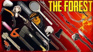 HOW TO GET EVERY WEAPON IN THE FOREST v105  2018 [upl. by Sabrina101]