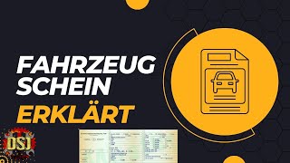 Fahrzeugschein  Zulassungsbescheinigung Teil 1 erklärt [upl. by Ariane]