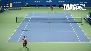 Top Spin 2K25  Roger Federer Vs Daniil Medvedev  HYPER TIE BREAK  US Open PS5 [upl. by Bouton962]