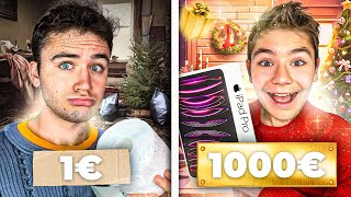 CADEAUX de NOËL à 1€ vs 1000€ [upl. by Ayekehs768]